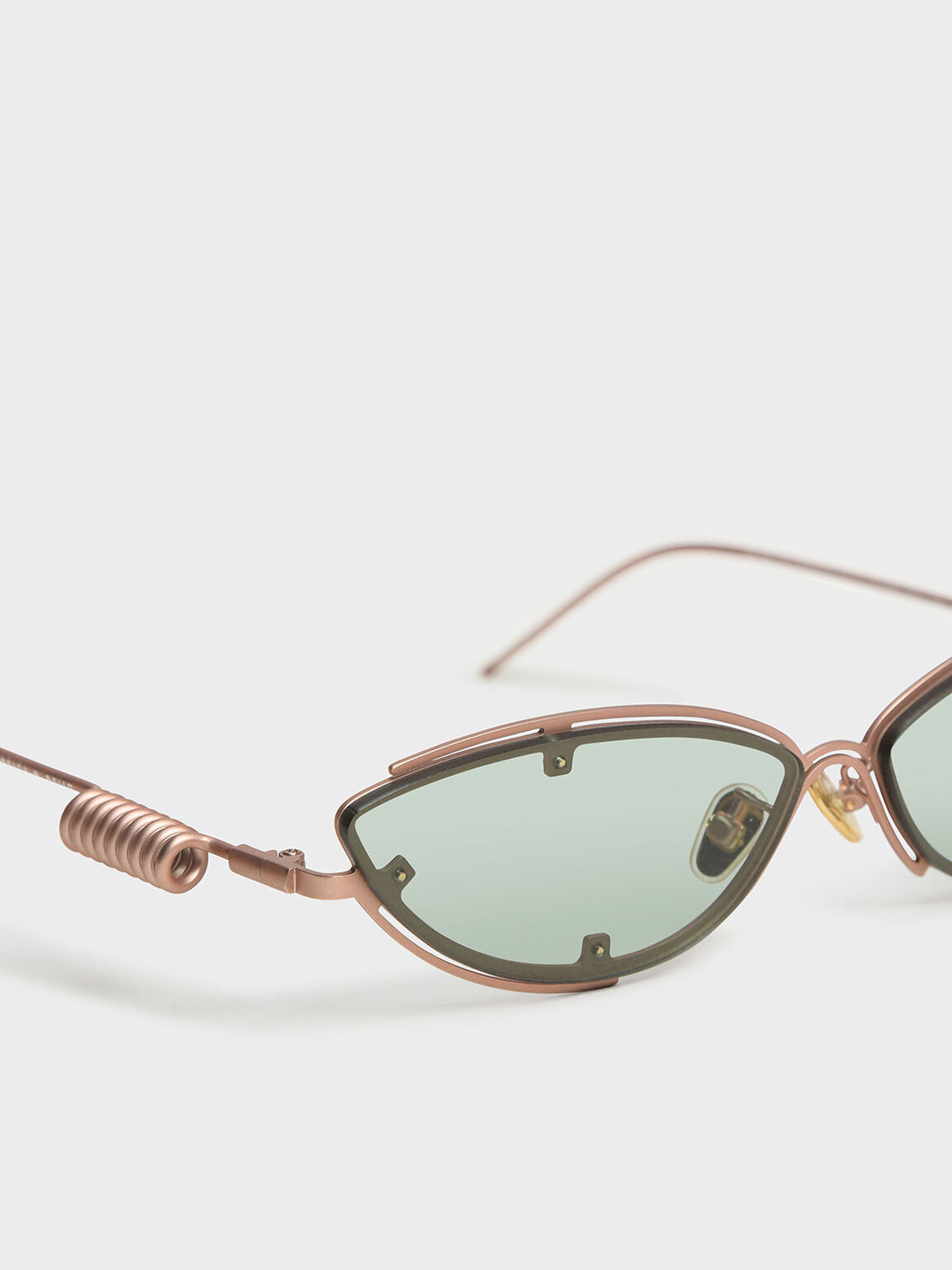 Double Frame Cat-Eye Sunglasses, Green, hi-res