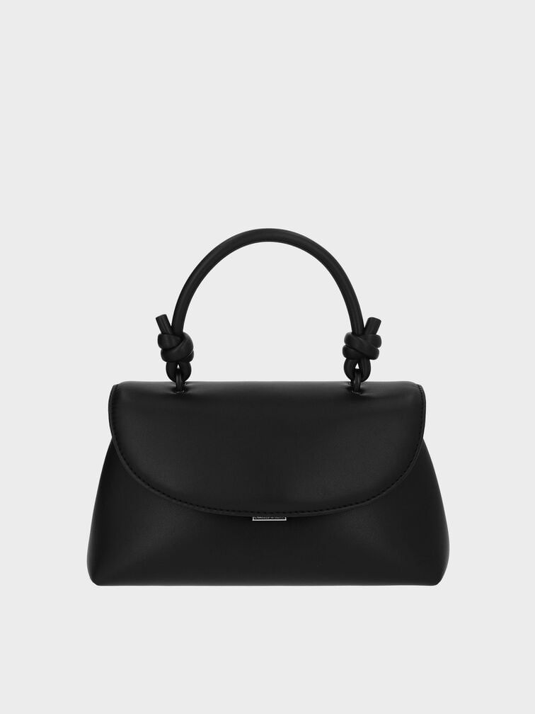 Sammie Knotted-Handle Two-Way Backpack, Black, hi-res
