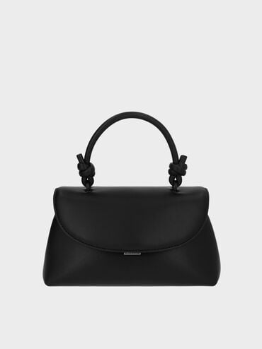 Sammie Knotted-Handle Two-Way Backpack, Black, hi-res