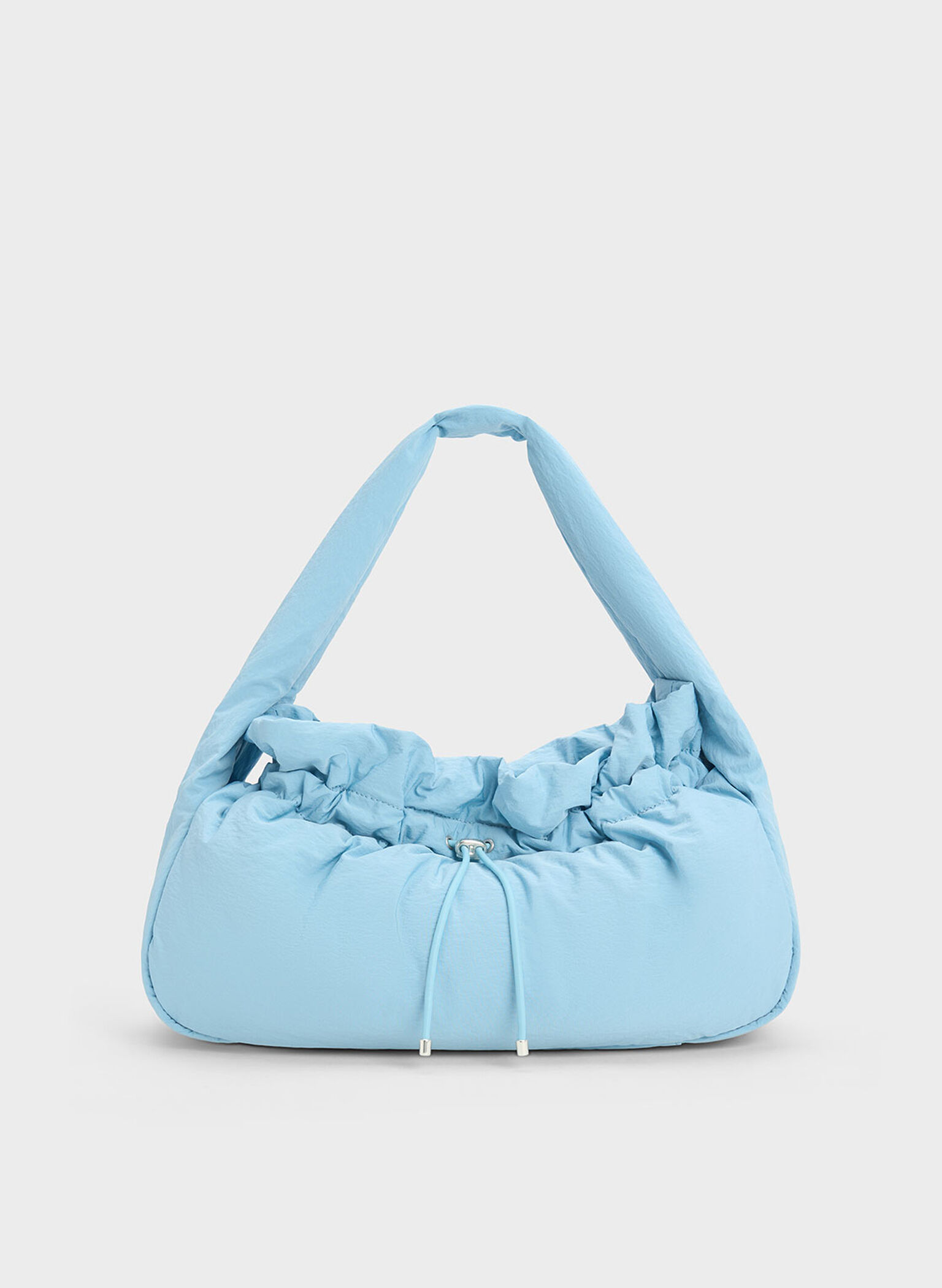 Maisy Ruched Hobo Bag, Light Blue, hi-res