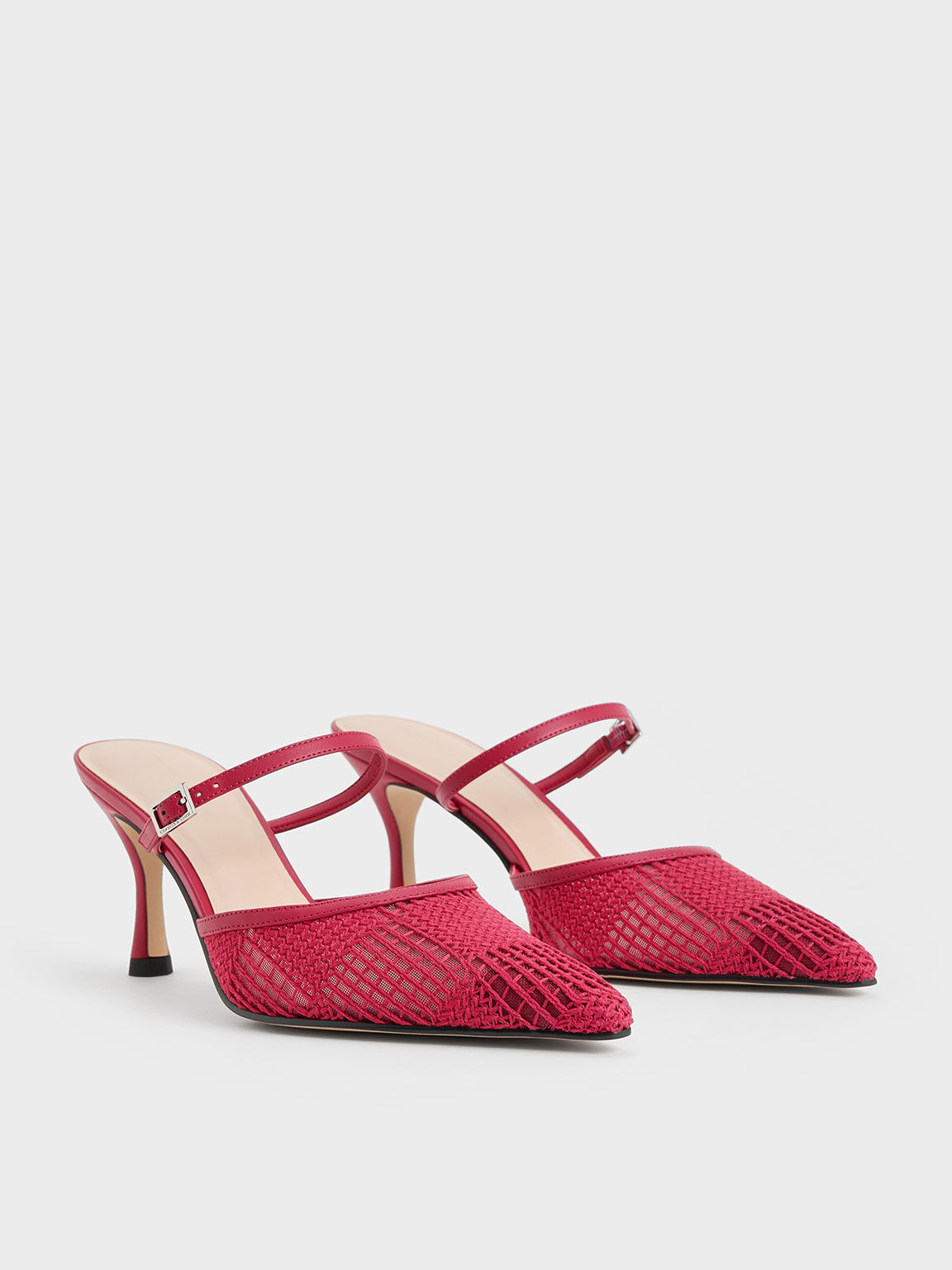 Red mesh heels hotsell