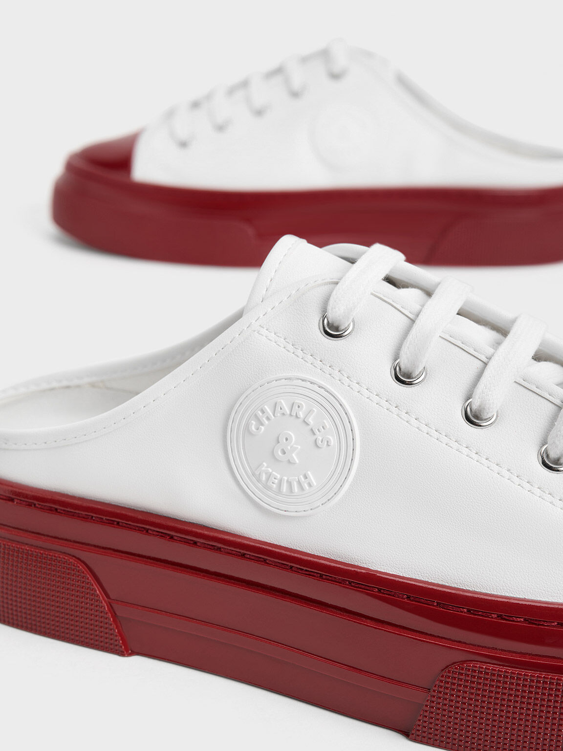 Slip on deals red sneakers