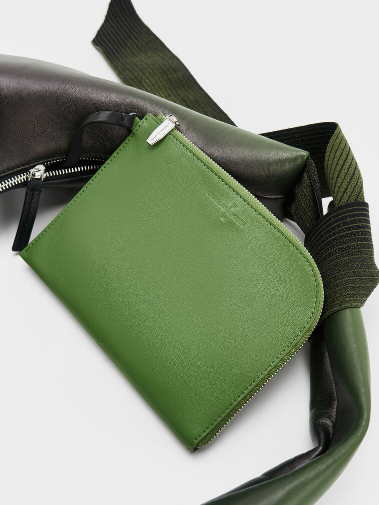 Toni Gradient Knotted Crescent Hobo Bag, Green, hi-res
