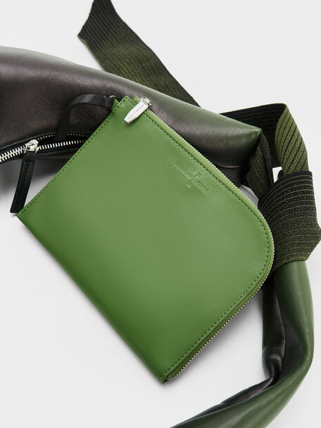Toni Gradient Knotted Crescent Hobo Bag, Green, hi-res