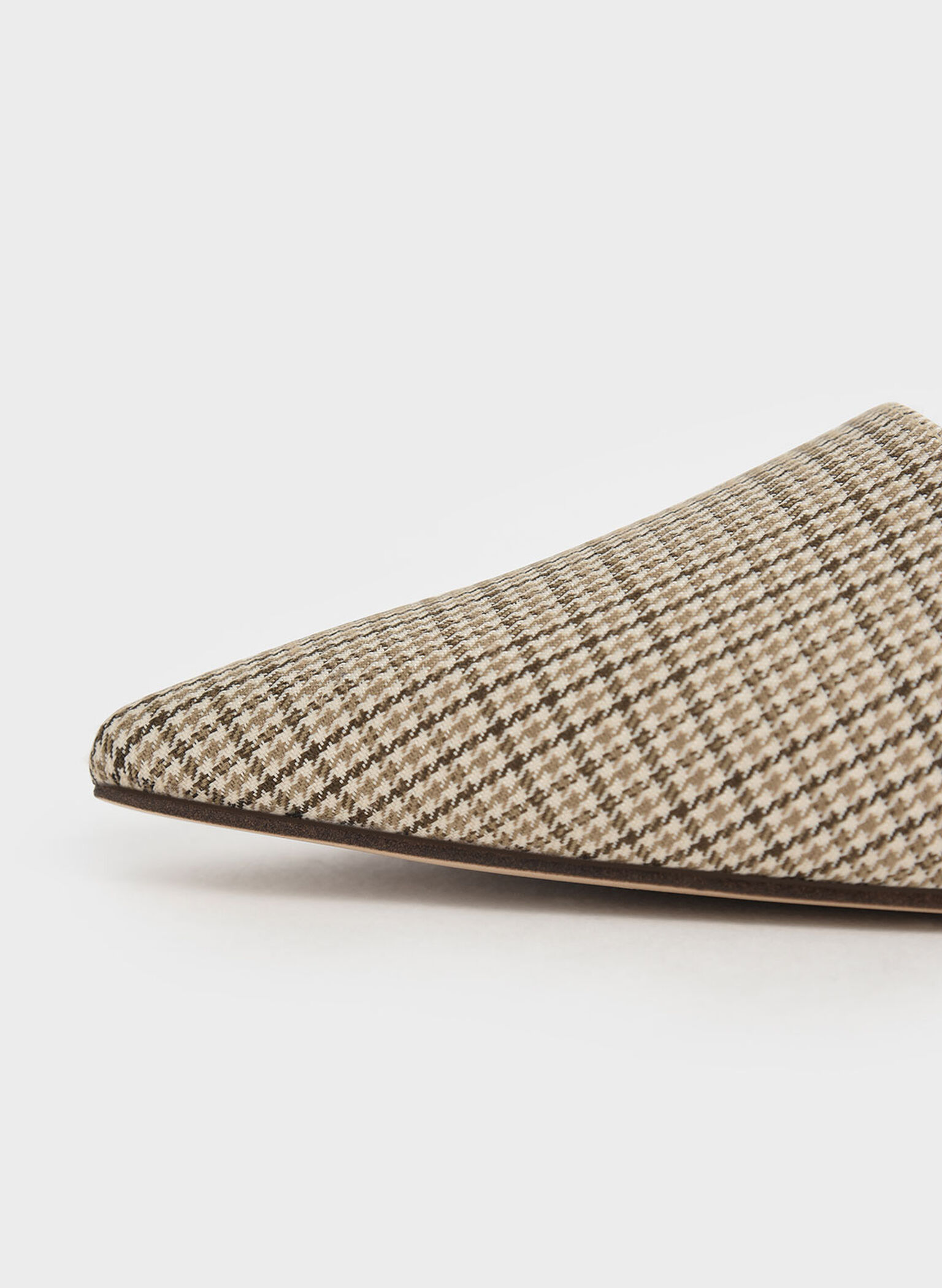 Houndstooth-Print Beaded Slingback Pumps, Multi, hi-res