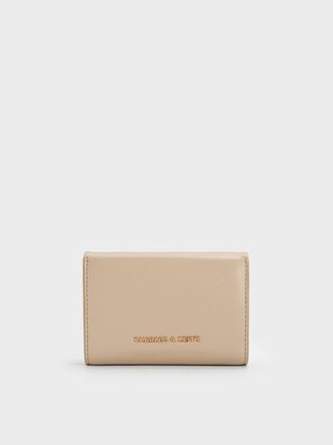 Lilibet Metallic-Accent Chain-Strap Wallet, Dusted Oat, hi-res