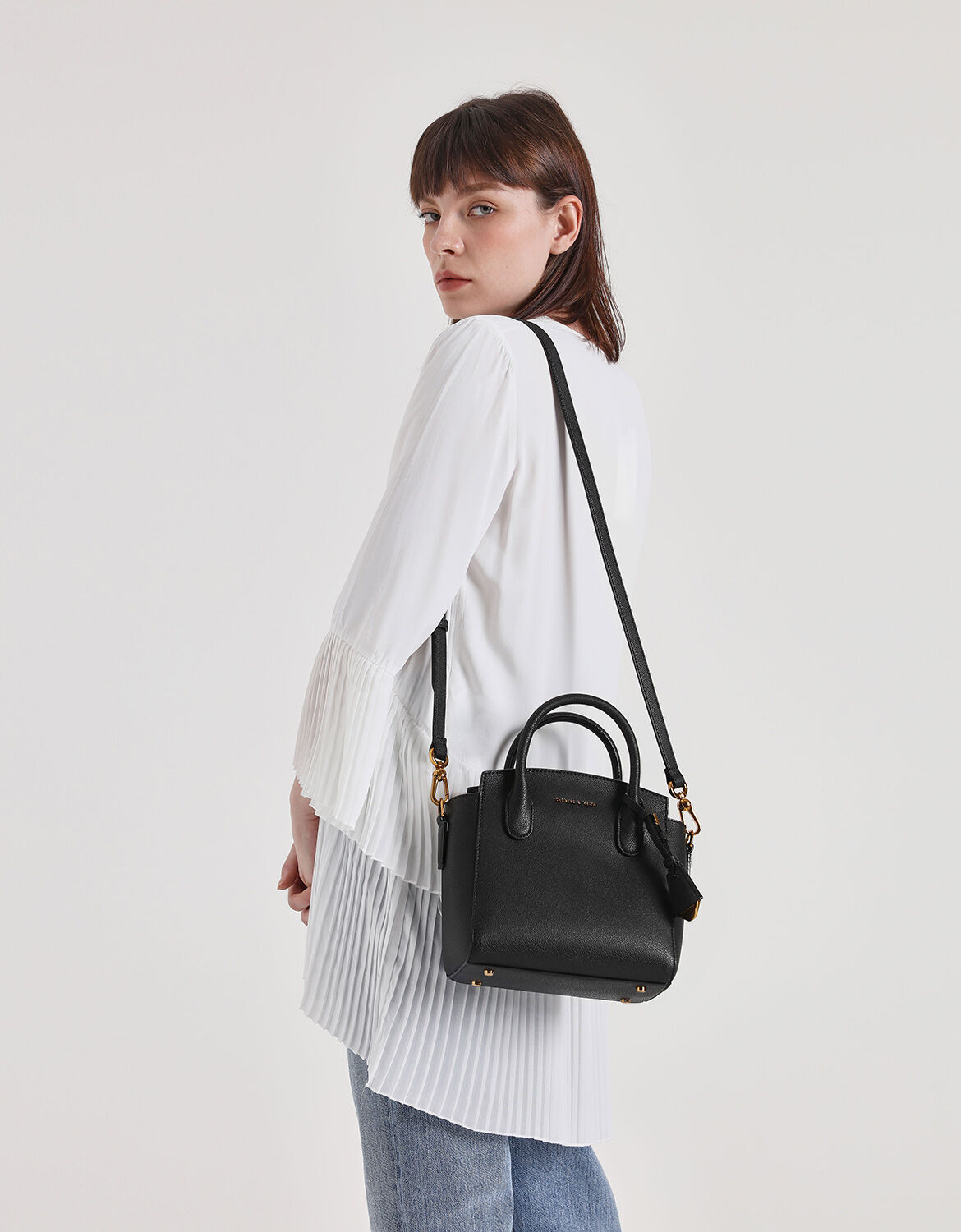 Charles & keith classic top handle bag 2025