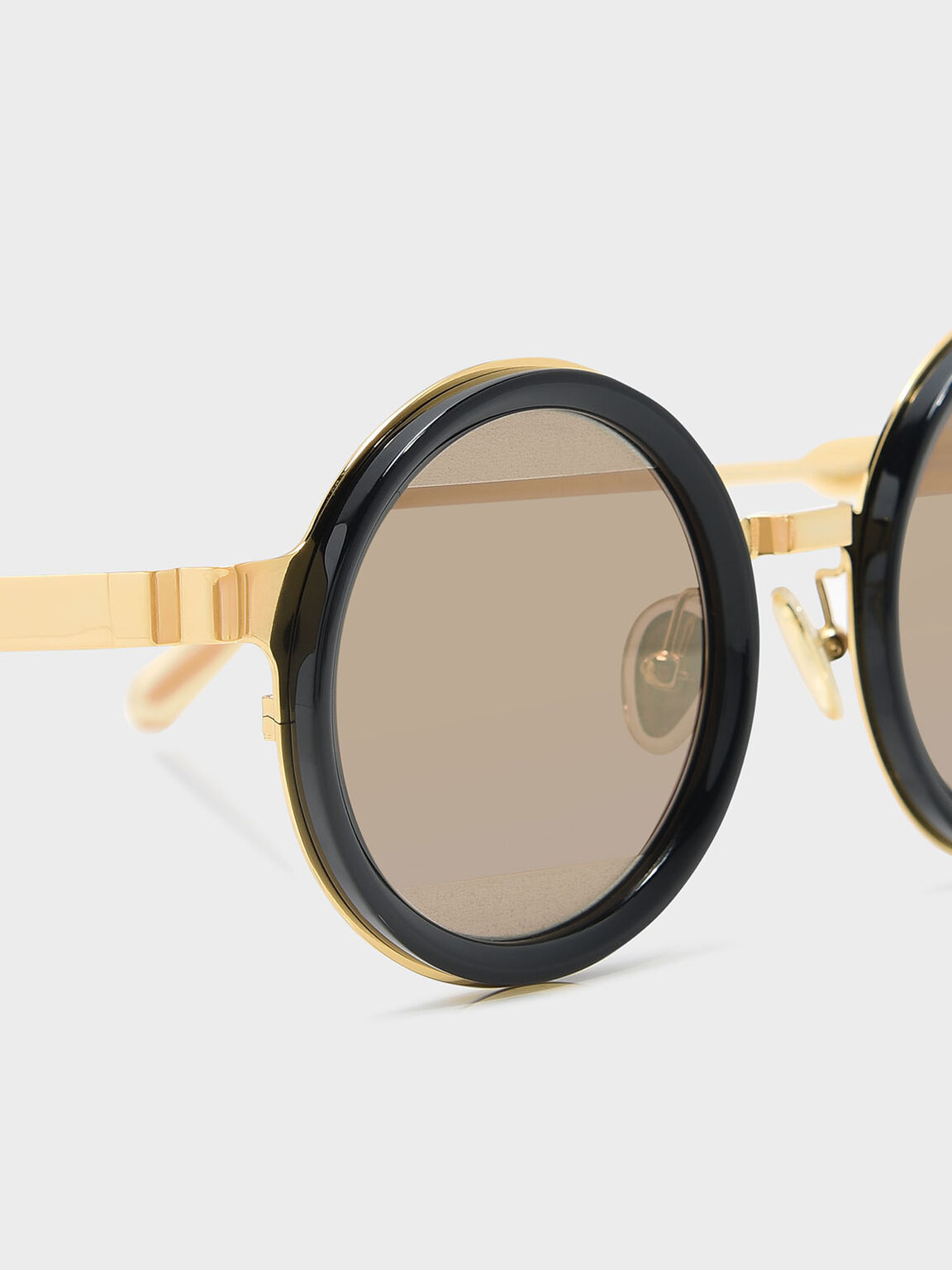 Round Frame Sunglasses, Black, hi-res