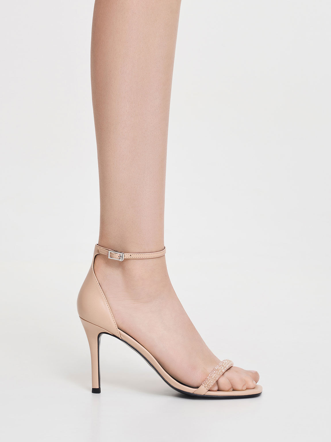 Nude 2 strap heels discount