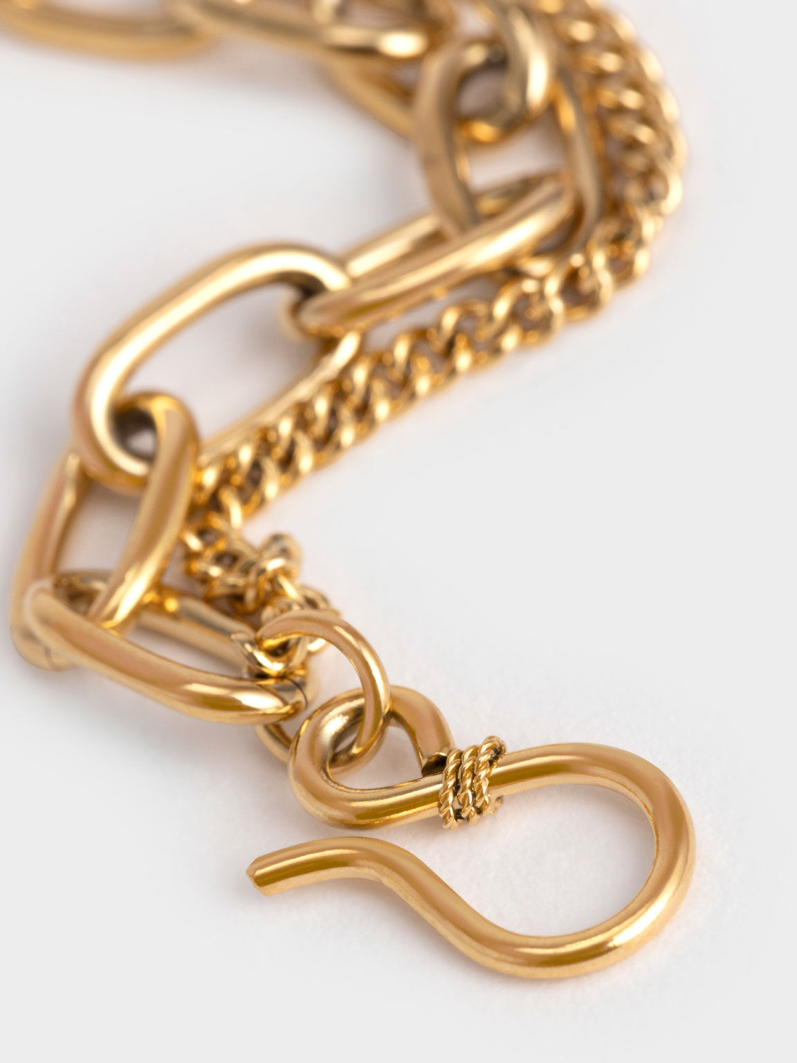 Double Chain Necklace, Gold, hi-res