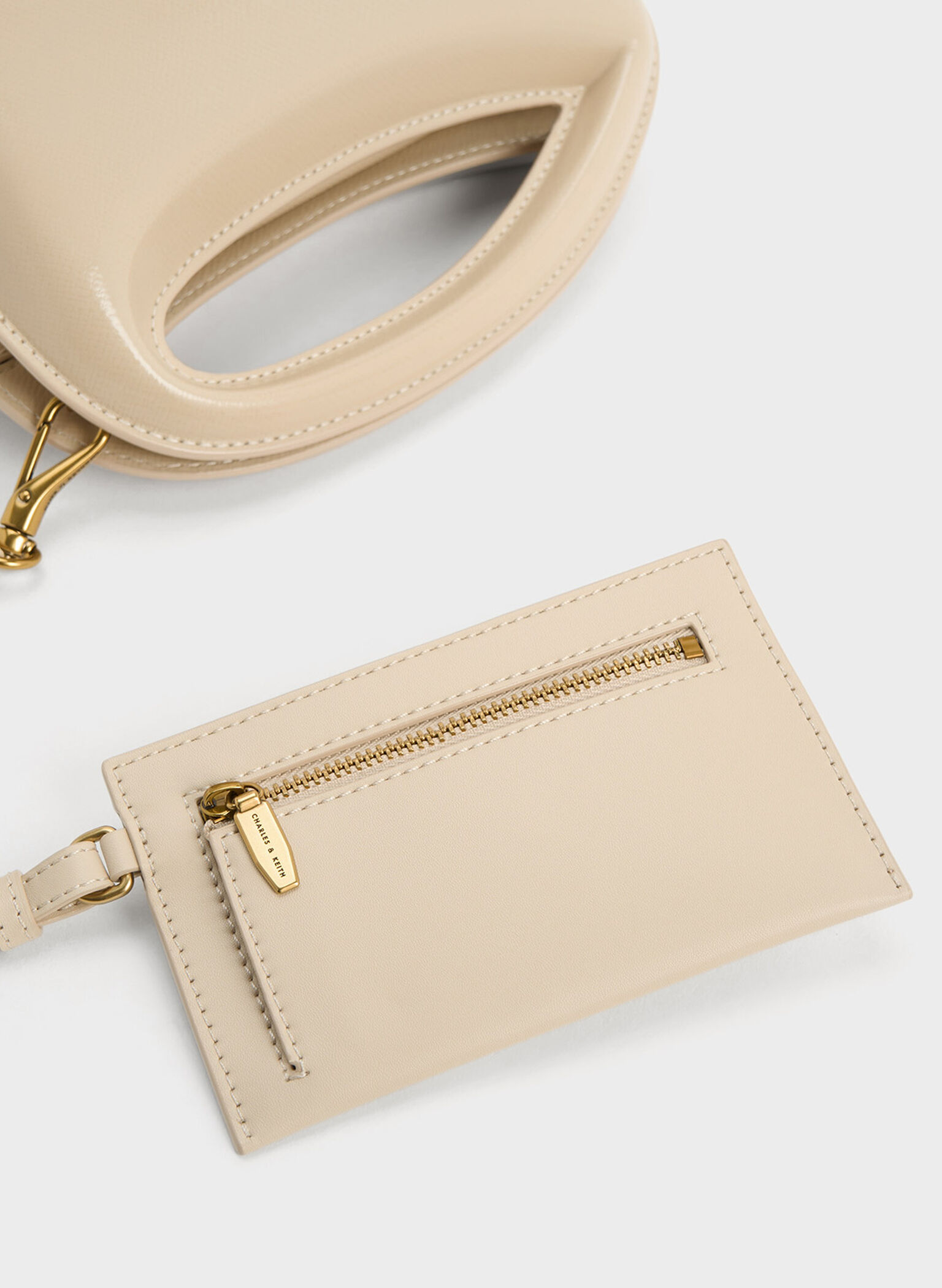 Mini Cocoon Top Handle Bag, Beige, hi-res