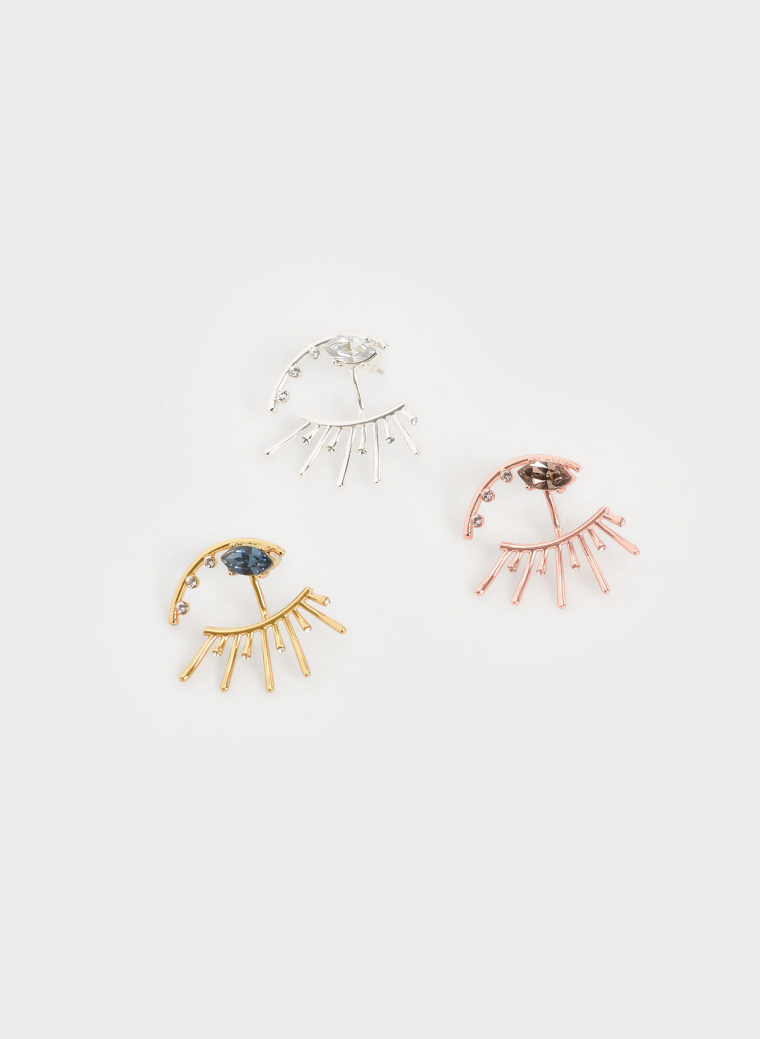 Swarovski® Crystal Stud Earrings, Rose Gold, hi-res