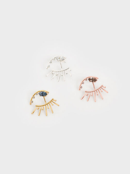 Swarovski® Crystal Stud Earrings, Rose Gold, hi-res