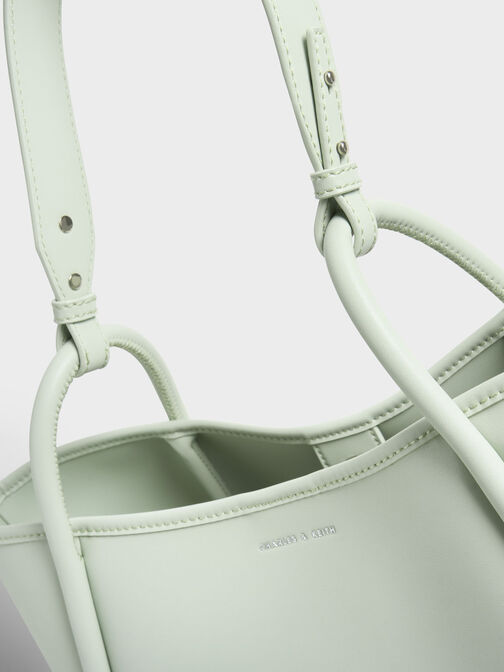 Tubular Slouchy Tote Bag, Mint Green, hi-res