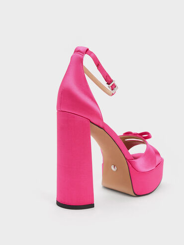 Verona Recycled Polyester Platform Sandals, Pink, hi-res