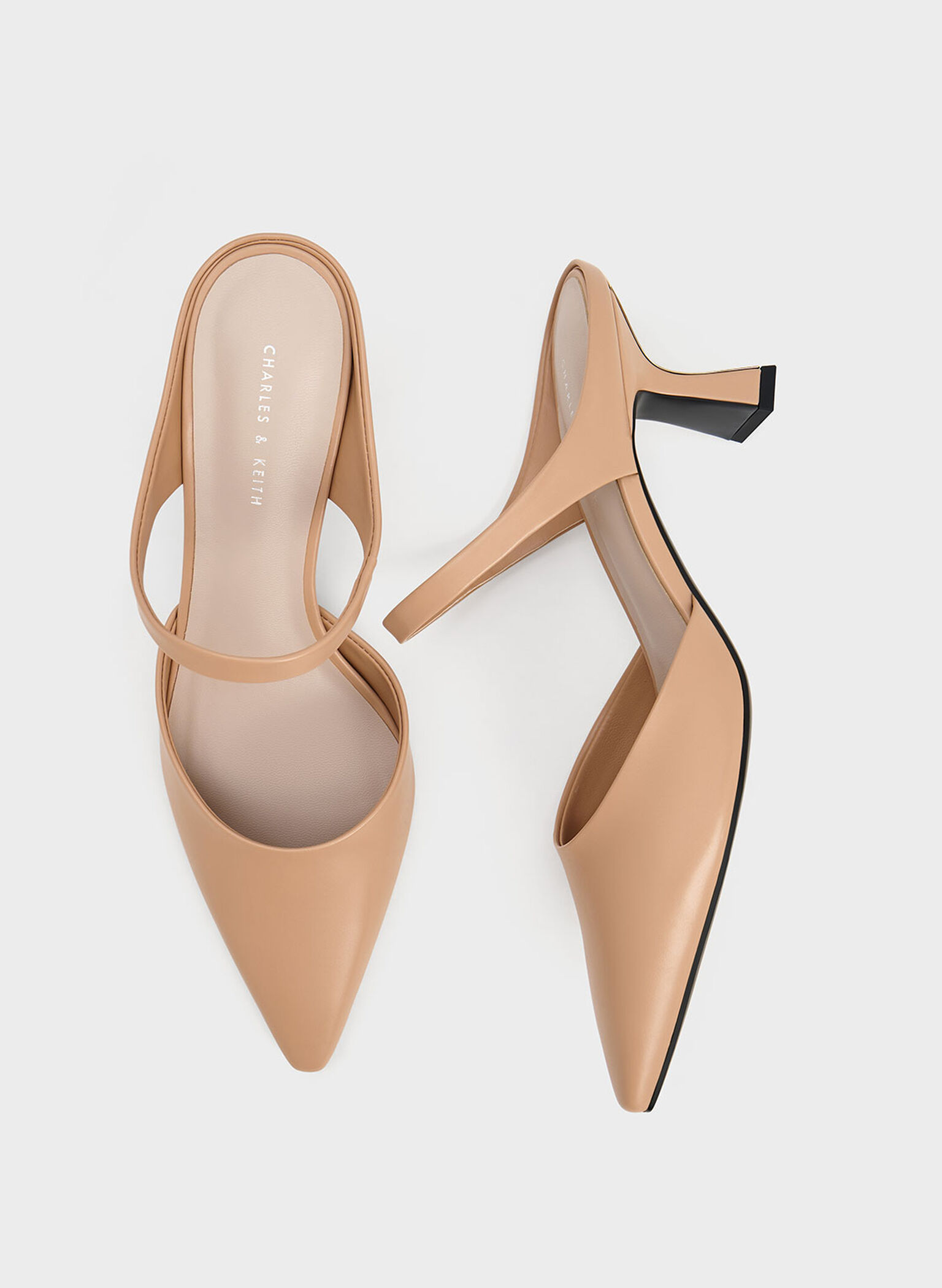 Slant Heel Mules, Nude, hi-res