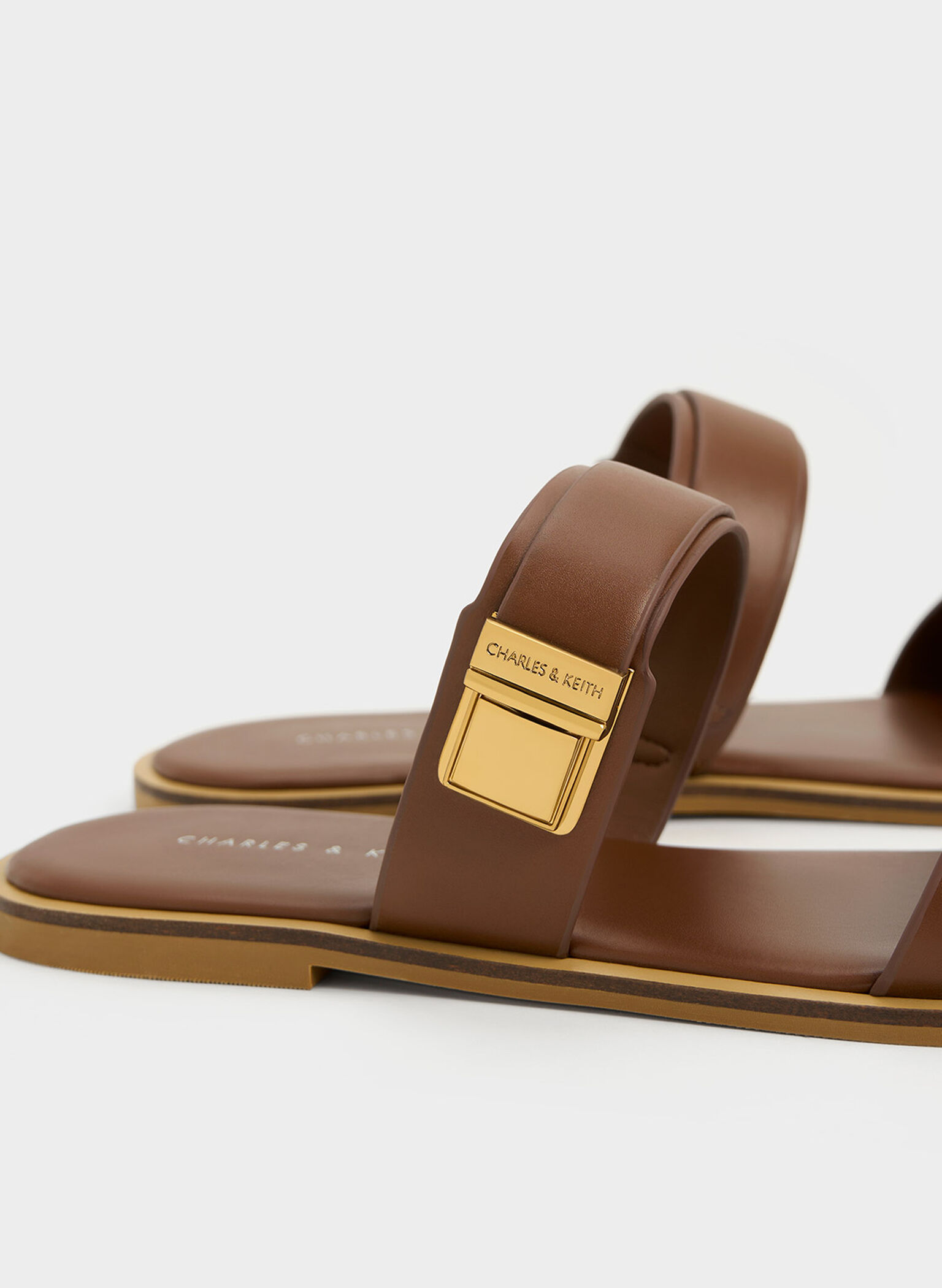 Dove Double-Strap Sandals, Dark Brown, hi-res