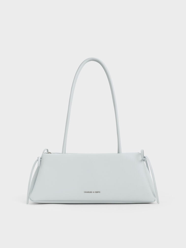 Hazel Bow Elongated Trapeze Shoulder Bag, Sea Salt Blue, hi-res
