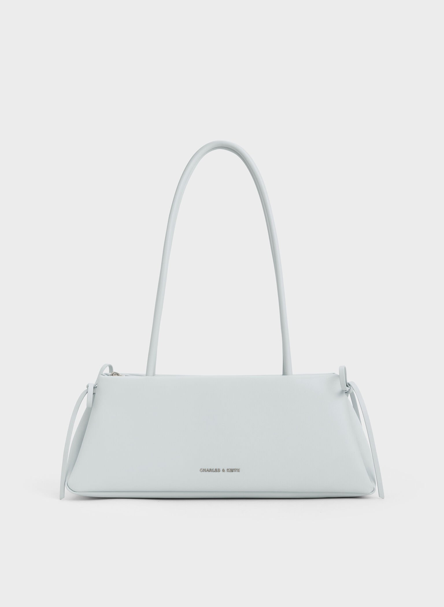 Hazel Bow Elongated Trapeze Shoulder Bag, Sea Salt Blue, hi-res
