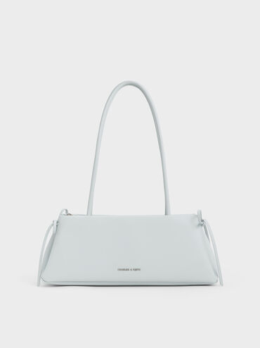 Hazel Bow Elongated Trapeze Shoulder Bag, Sea Salt Blue, hi-res