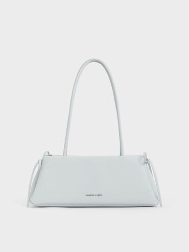 Hazel Bow Elongated Trapeze Shoulder Bag, Sea Salt Blue, hi-res