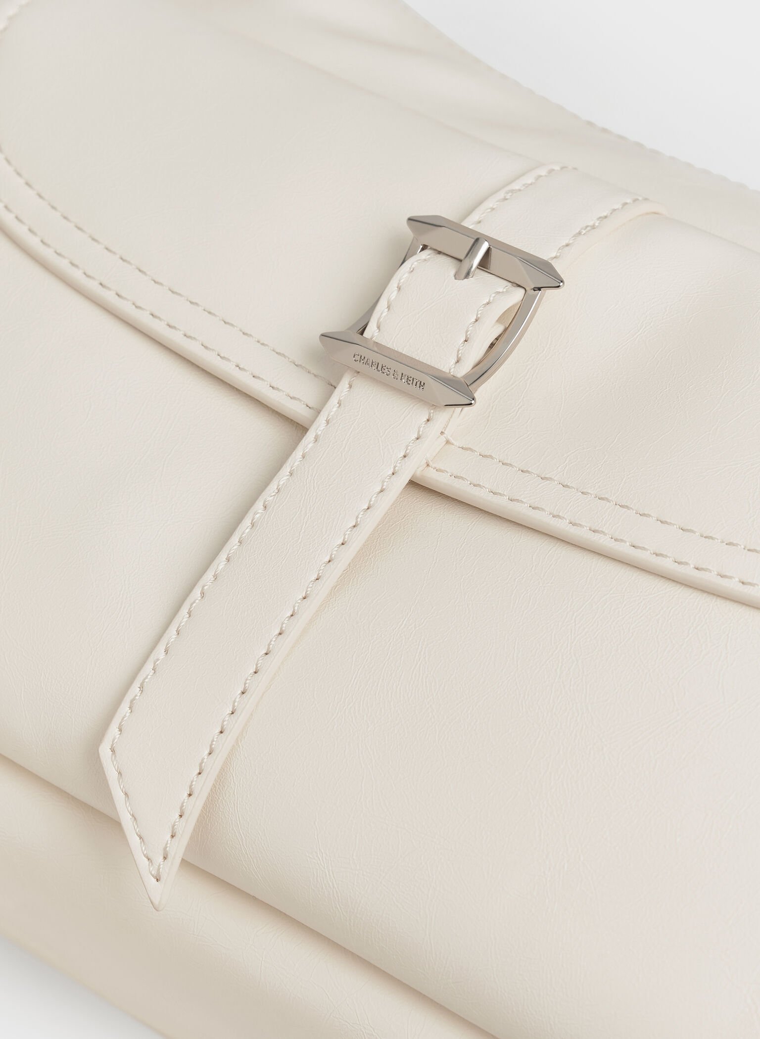 Bryna Belted Hobo Bag, Cream, hi-res