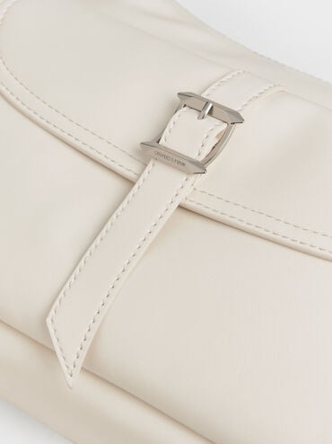 Bryna Belted Hobo Bag, Cream, hi-res