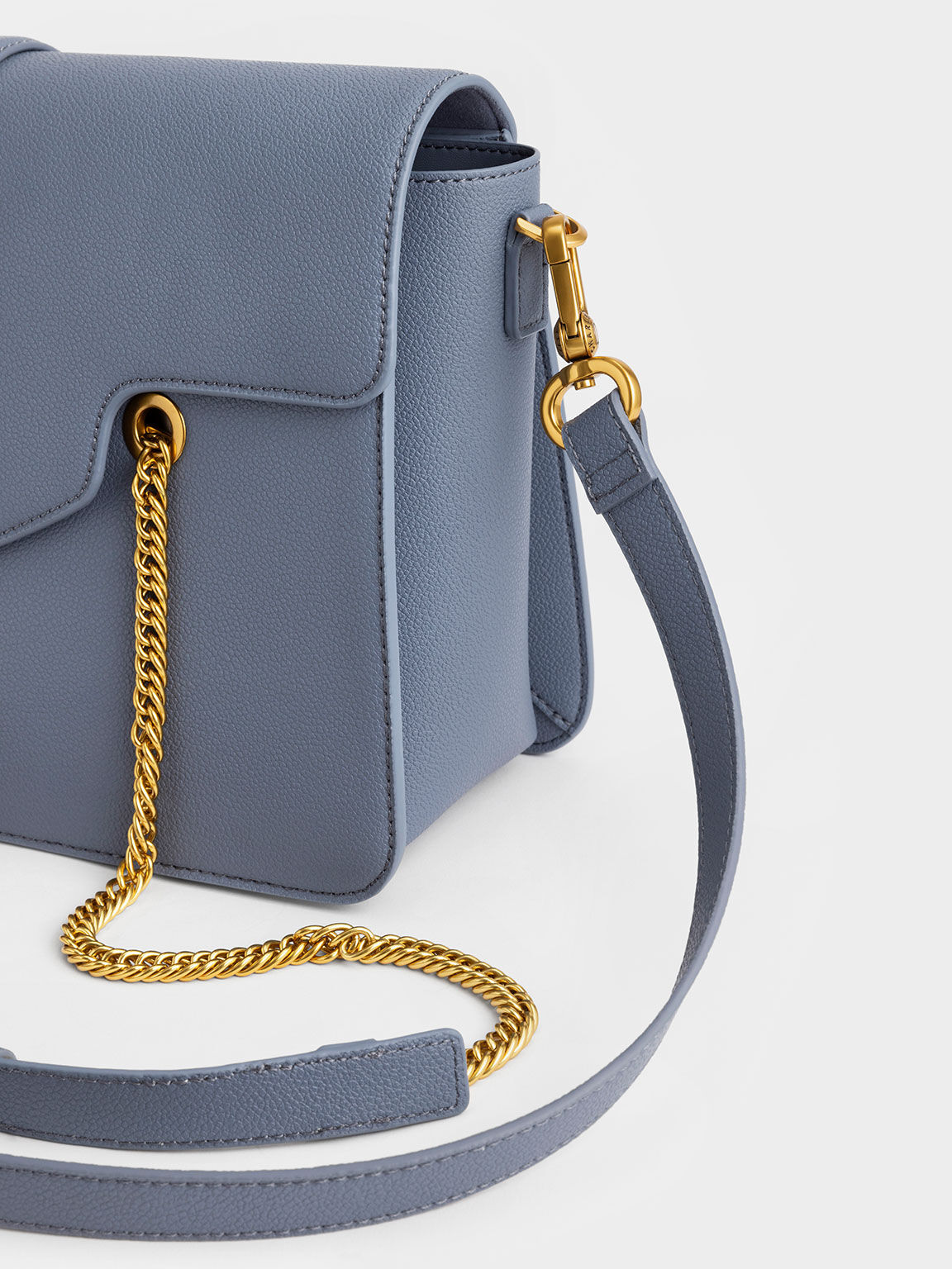 Blair Double Chain Handle Bag, Denim Blue, hi-res