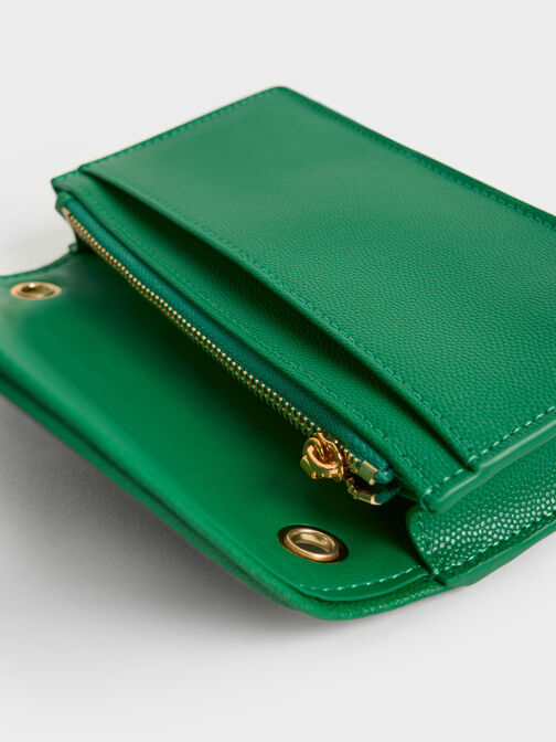 Quilted Pouch, Green, hi-res