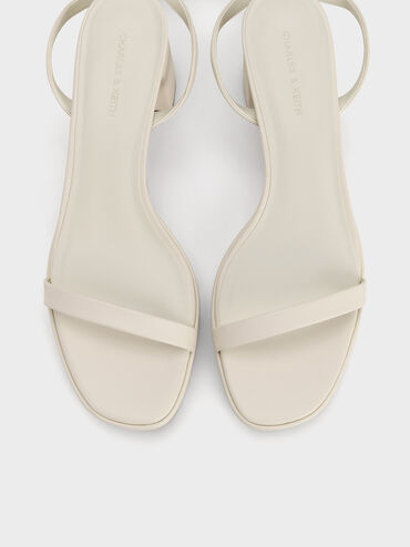 Thin-Strap Block Heel Sandals, Chalk, hi-res