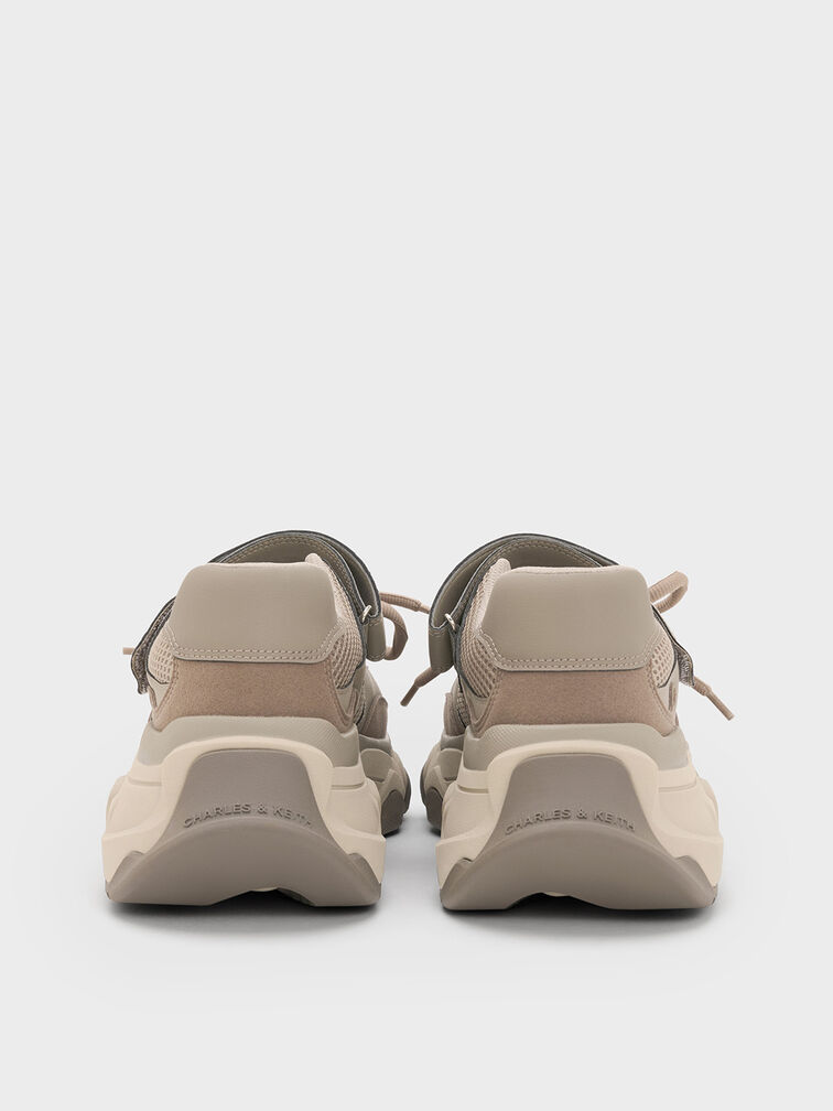 Gaskell Mesh Mary Jane Sneakers, Taupe, hi-res