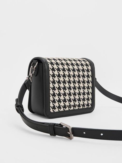 Gabine Houndstooth Leather Crossbody Bag, Multi, hi-res