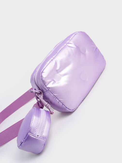 Sianna Nylon Boxy Bag, Violet, hi-res