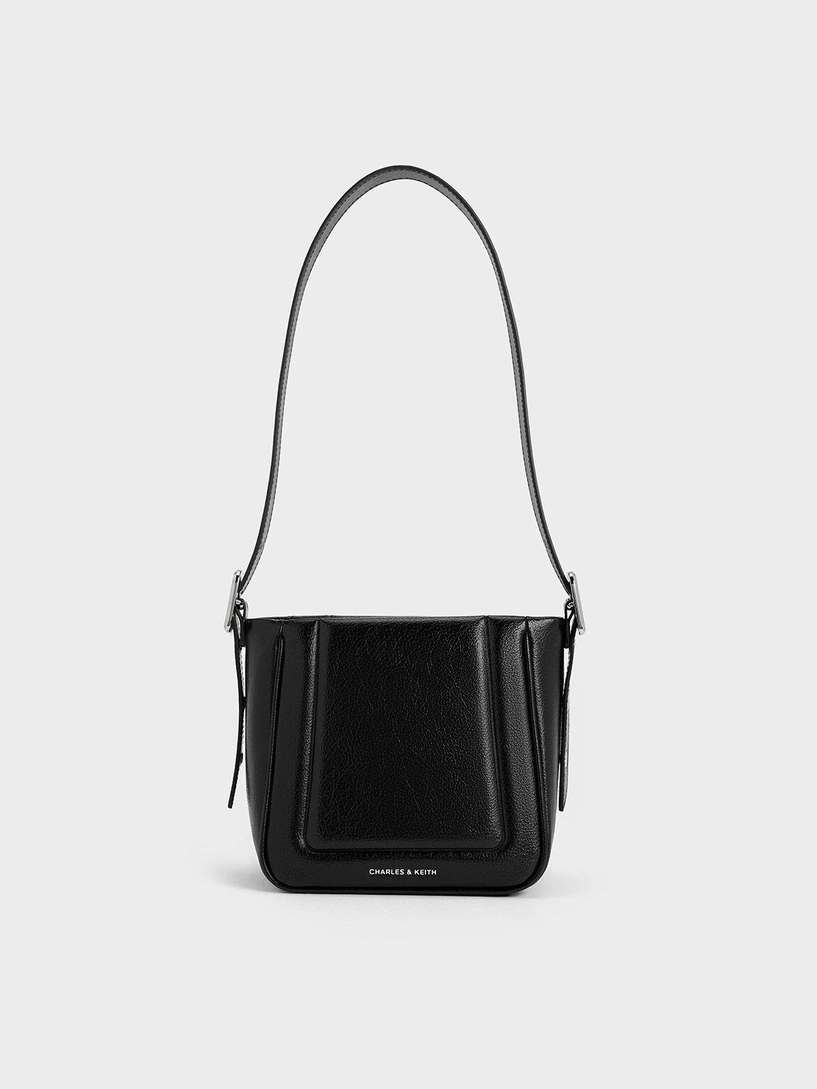 Noir Petra Boxy Bucket Bag CHARLES KEITH UK