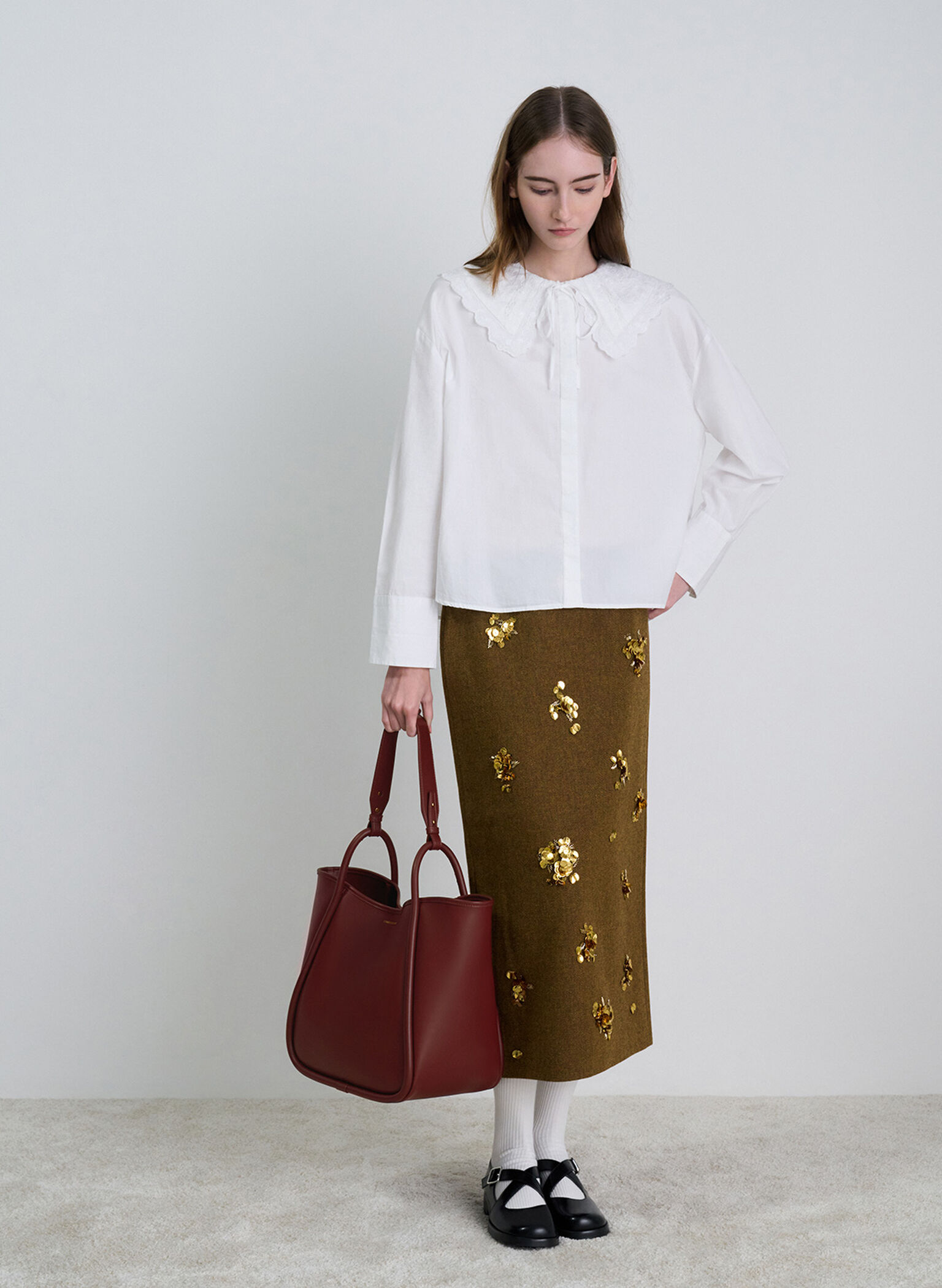 Lyla Tubular Slouchy Tote Bag, Mulberry Plum, hi-res