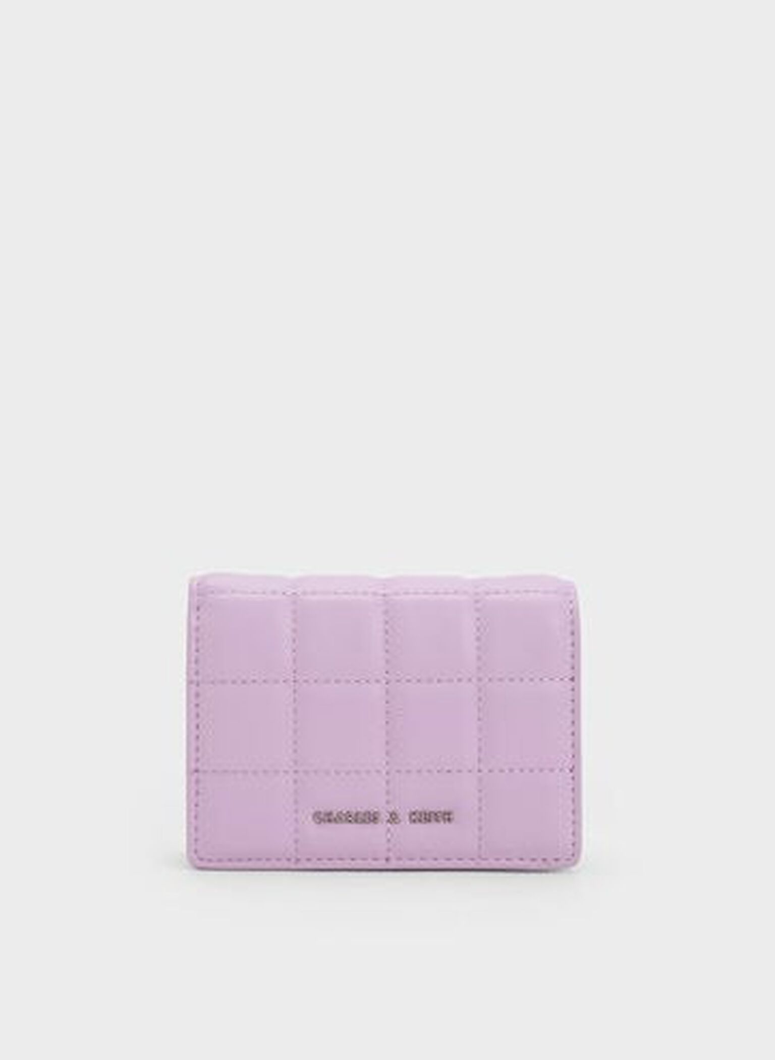 Quilted Mini Short Wallet, Lilac, hi-res