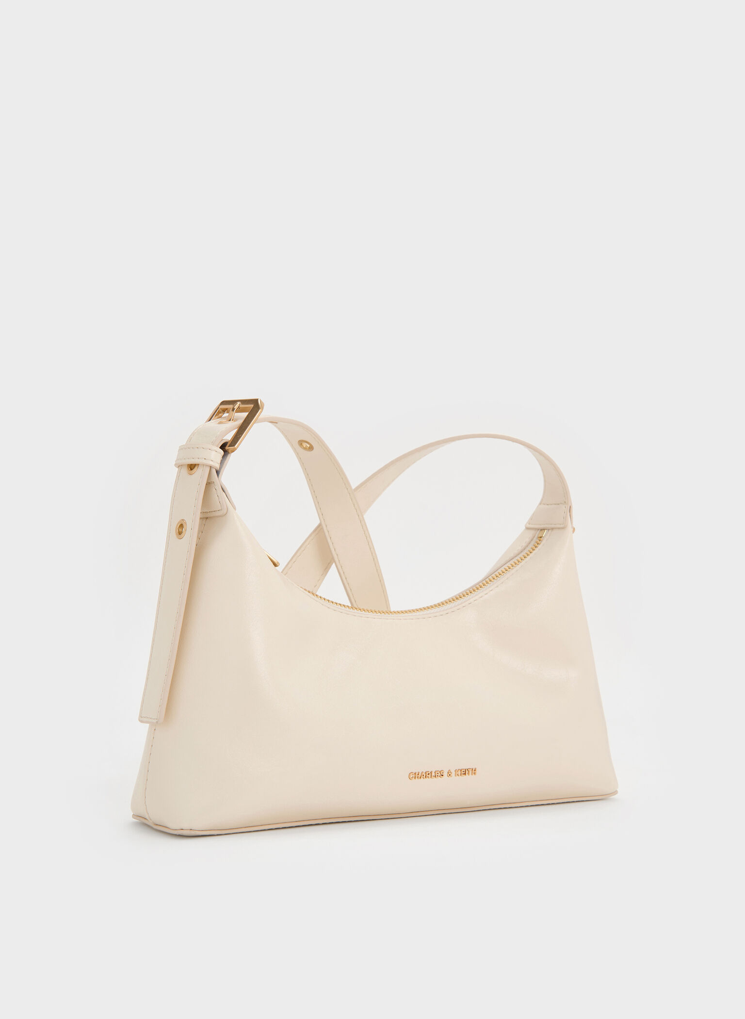 Atwood Chain-Embellished Shoulder Bag, Cream, hi-res