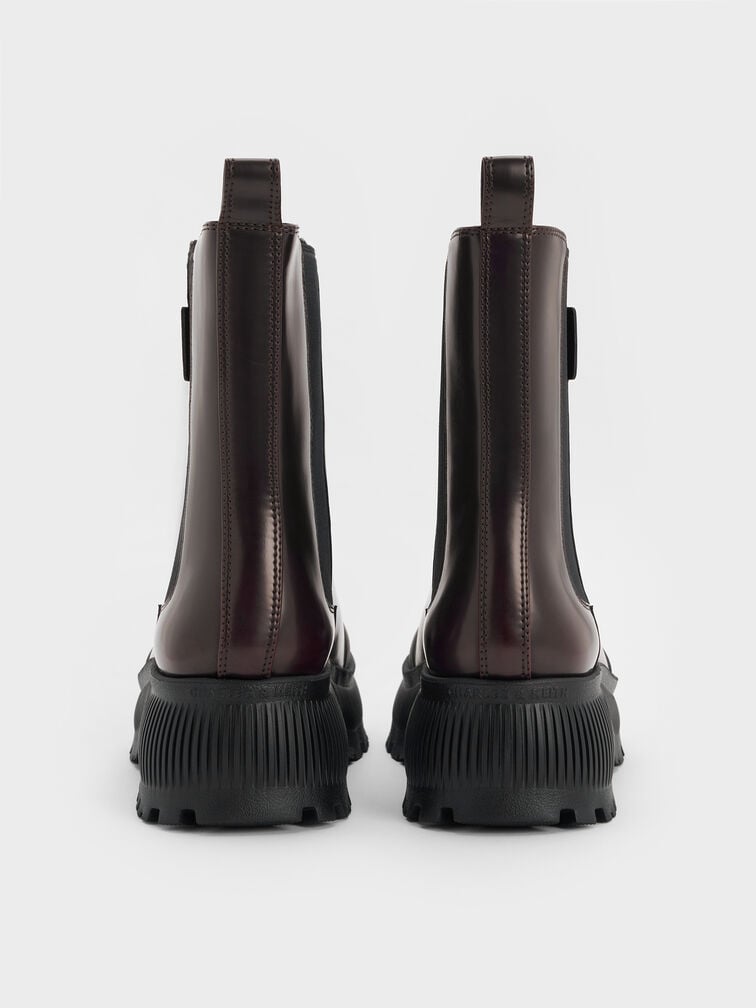 Darra Ridged-Sole Chelsea Boots, Burgundy, hi-res