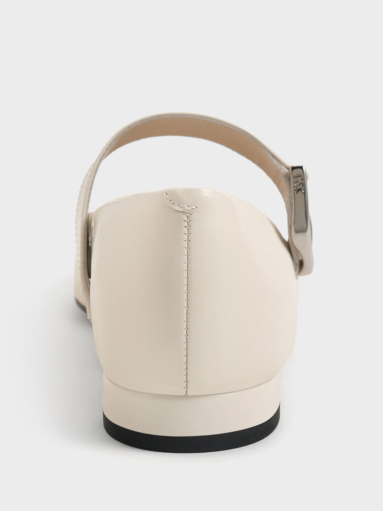 Gabine Leather Mary Janes, White, hi-res