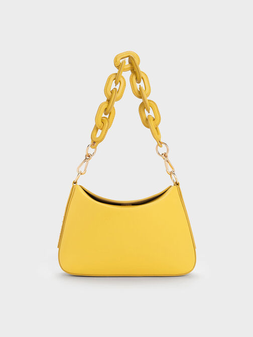 Catena Chain-Handle Bag, Yellow, hi-res