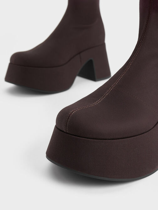 Rubina Ombre Platform Calf Boots, Red, hi-res