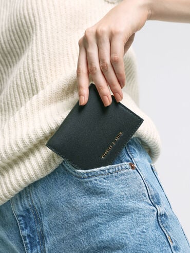 Daisy Bi-Fold Small Wallet, Black, hi-res
