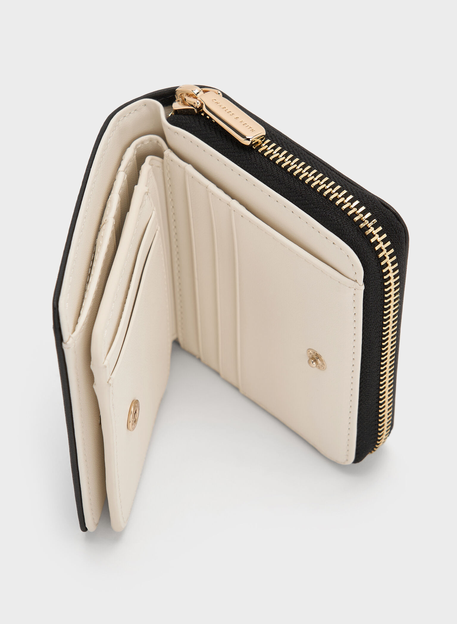 Finley Zip-Around Small Wallet, Black, hi-res