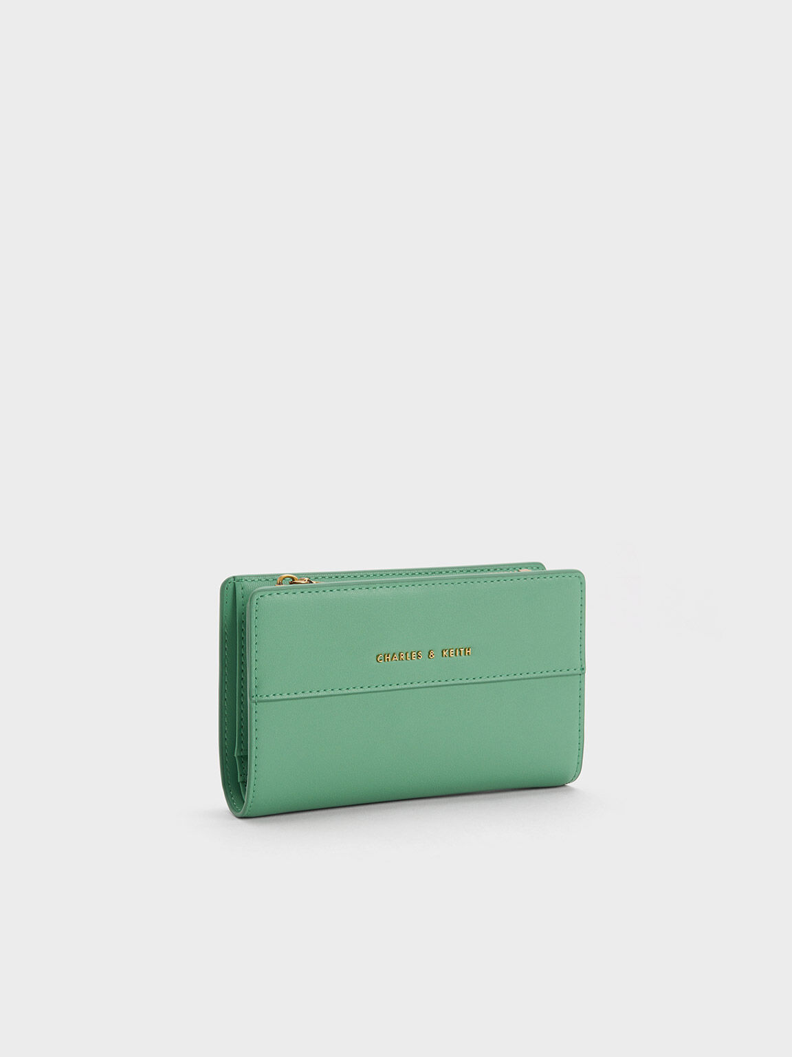 Snap Button Small Wallet Green