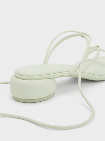 Strappy Tie-Around Sandals & Fruit Charms Set, Mint Sorbet, hi-res