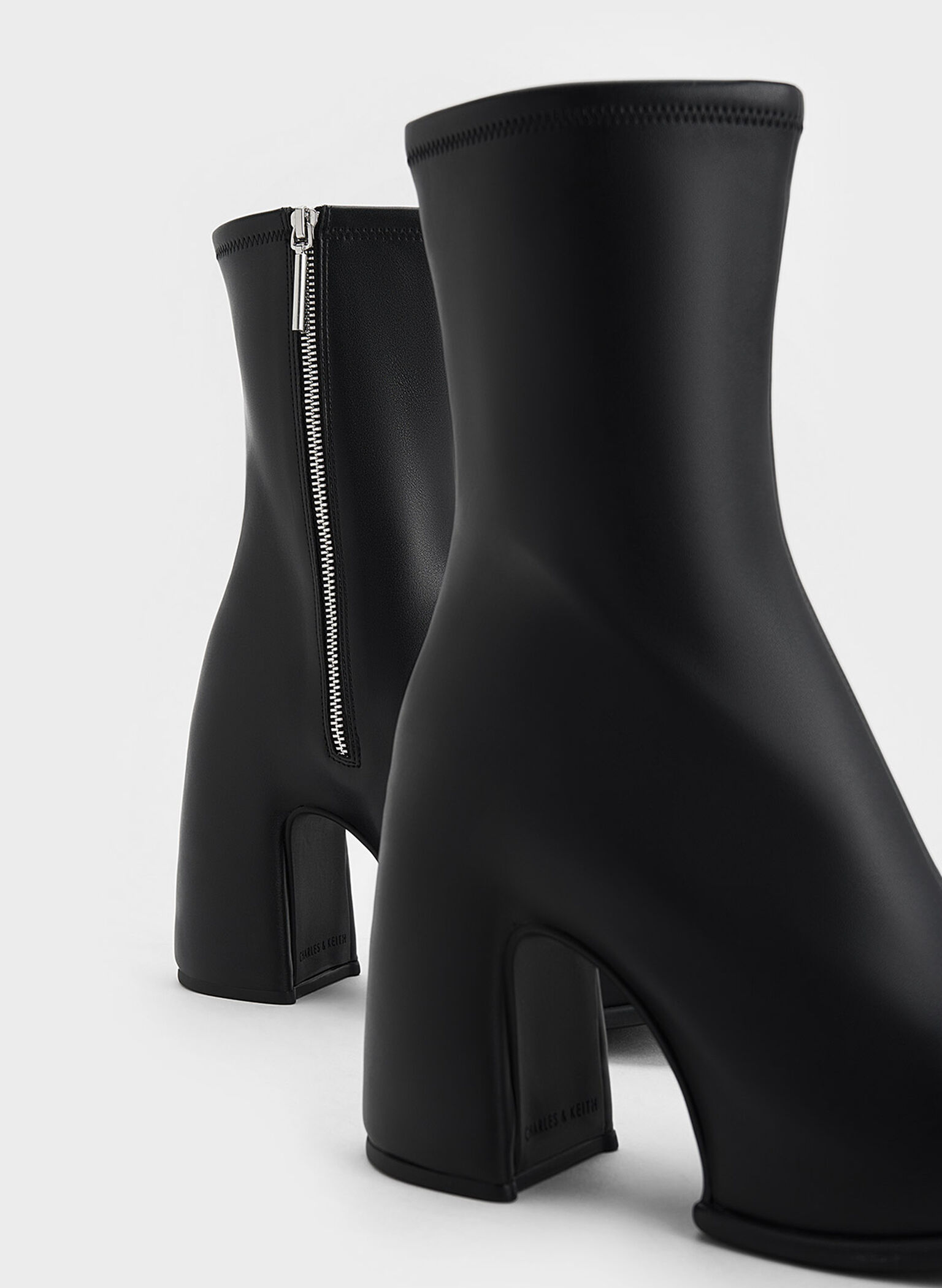 Pixie Platform Ankle Boots, Black, hi-res
