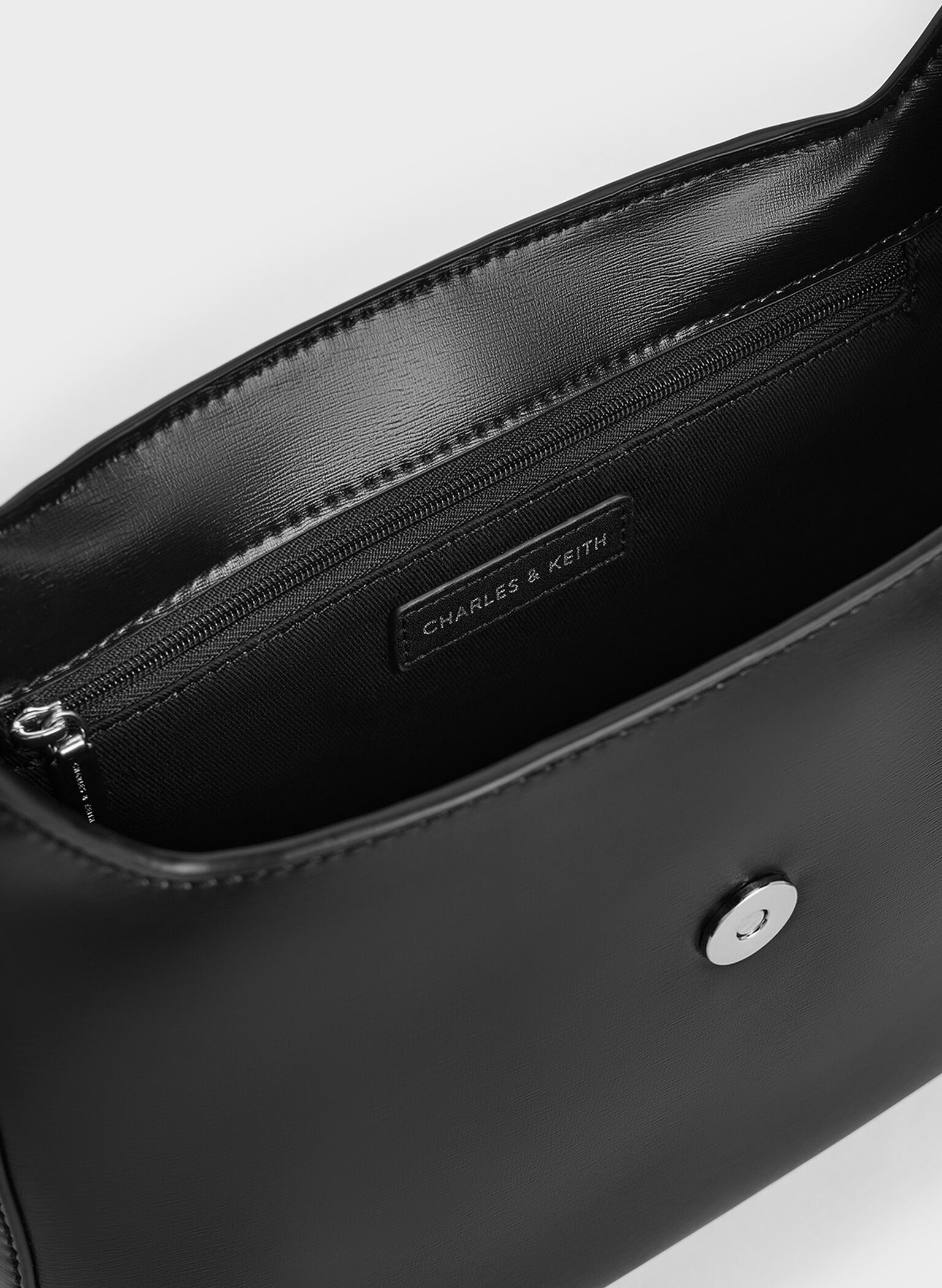 Adelie Envelope Hobo Bag, Noir, hi-res