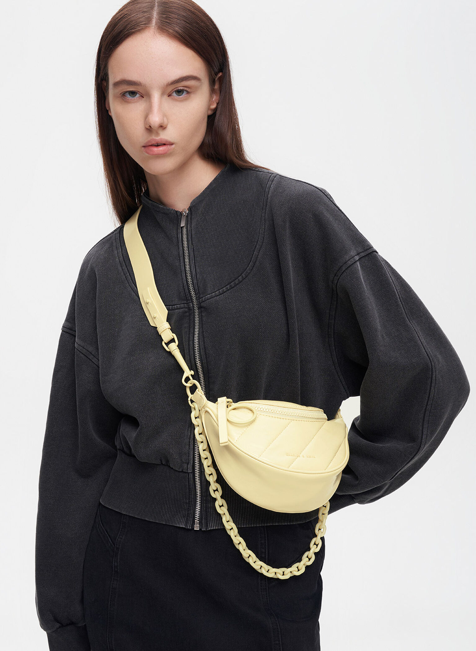 Philomena Glow-In-The-Dark Saddle Bag, Butter, hi-res