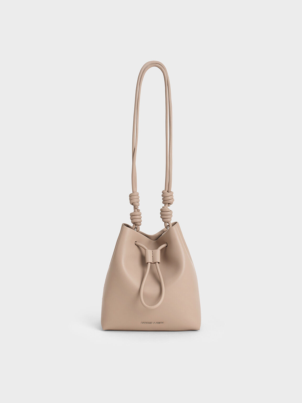 Leia Knotted Bucket Bag Taupe