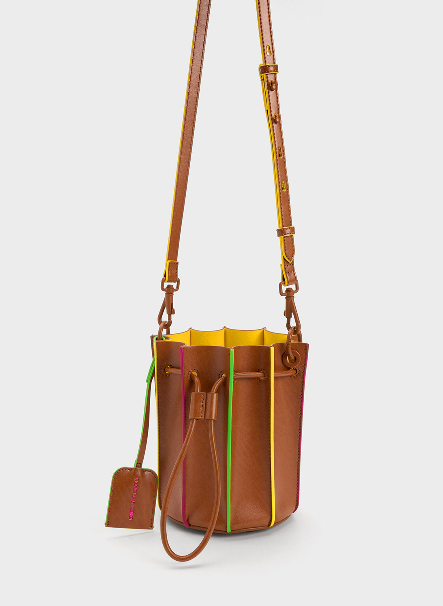 Clove Top Handle Bucket Bag, Tan, hi-res